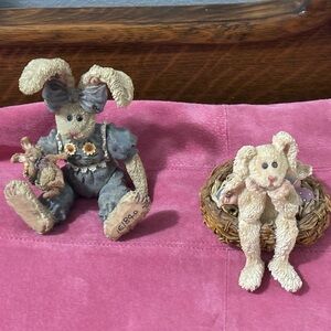 Boyds Bear Stone Collection (The Egg 🥚 Sitter and Bunnylove) 🐰
